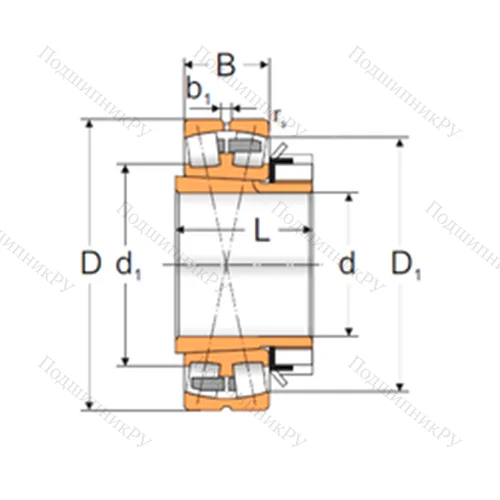 Подшипник роликовый радиальный самоцентрирующийся 22338 KMW 33+H 2338