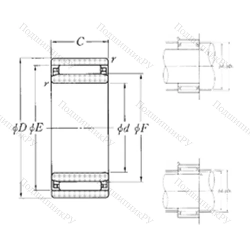 Подшипник игольчатый радиальный NAO-10?26?12