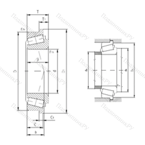 Подшипник роликовый радиально-упорный K-JXC 25640CB/K-JXC 25640D
