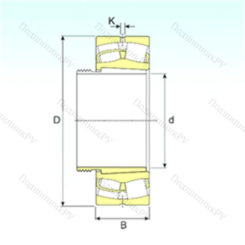 Подшипник роликовый радиальный самоцентрирующийся 23148 EKW 33+AOH 3148 от производителя  ISB