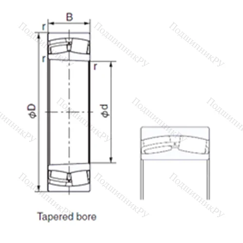 Подшипник роликовый радиальный 24024AXK 30