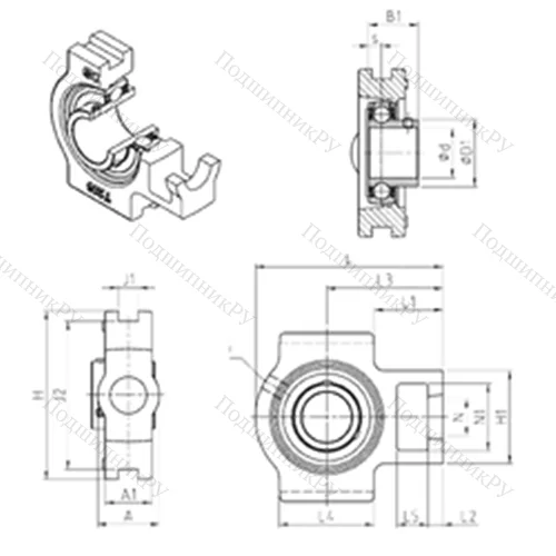 Подшипниковый узел шариковый радиальный UST 204
