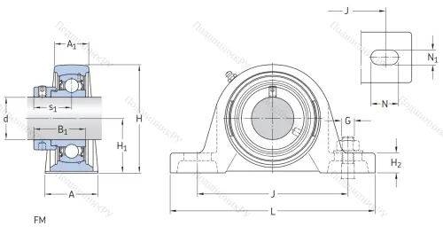 Подшипниковый корпус SY 505 M (P 205) в Подольске