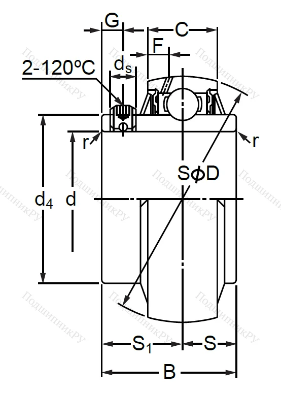Корпусный подшипник MUC 208 в Подольске