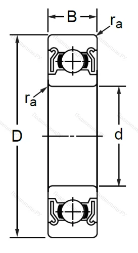 Однорядный шариковый подшипник SS 6308 ZZ (80308 Ю ГОСТ) в Подольске
