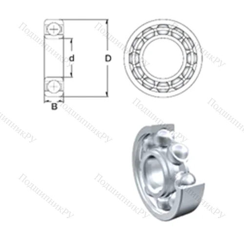 Подшипник шариковый радиальный S 6303 от производителя  ZEN