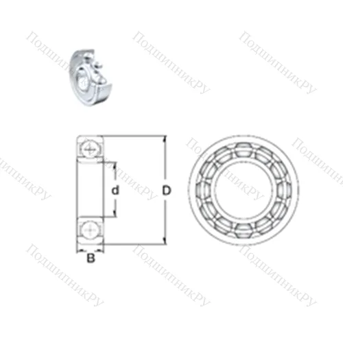 Подшипник шариковый радиальный 61804-2Z от производителя  ZEN