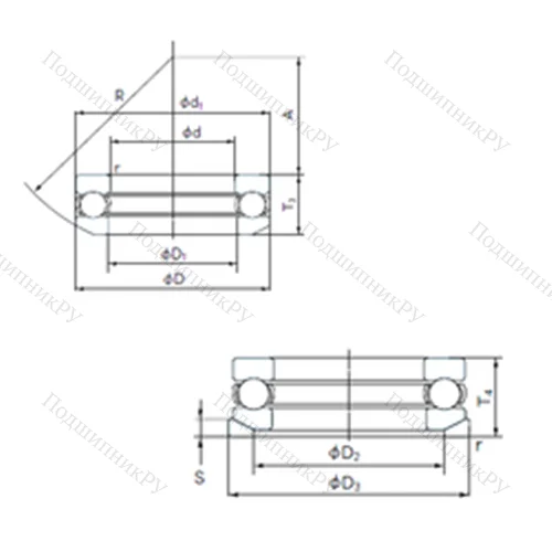 Подшипник шариковый упорный 53252U от производителя  NACHI