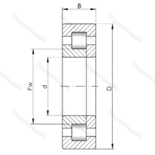 Подшипник роликовый радиальный NUP 2348 E от производителя  CX