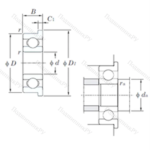 Подшипник шариковый радиальный MLF 5008 от производителя  KOYO Подшипник шариковый радиальный MLF 5008 от производителя  KOYO