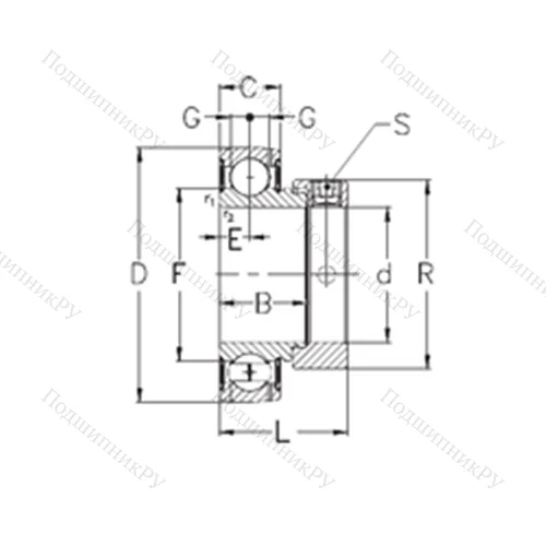 Подшипник шариковый радиальный GRAE 40-NPPB