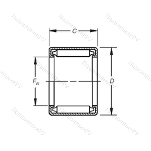 Подшипник игольчатый радиальный BH-812 от производителя  TIMKEN Подшипник игольчатый радиальный BH-812 от производителя  TIMKEN
