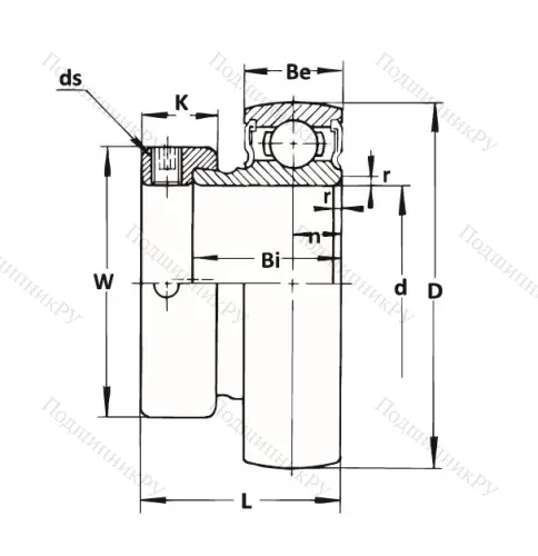 Корпусный подшипник KH 205-16 GAE (ASAHI) в Подольске