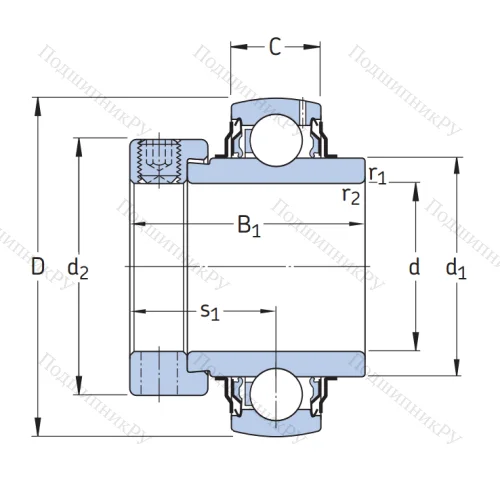 Корпусный подшипник YEL 205-2F в Подольске