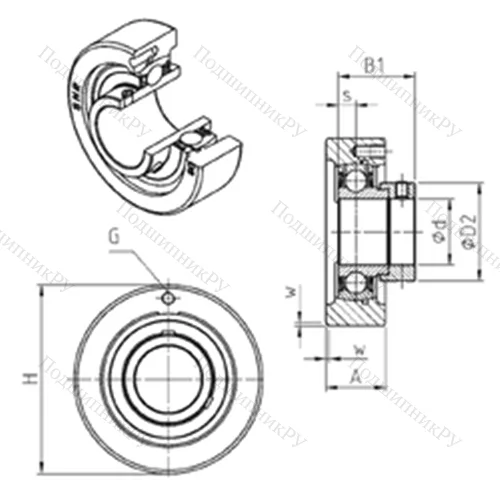 Подшипниковый узел шариковый радиальный ESC 210