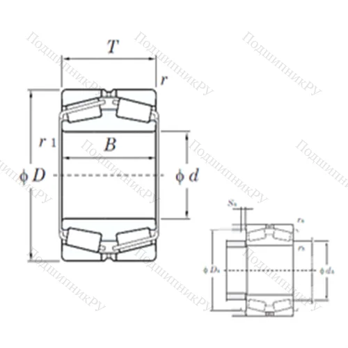 Подшипник роликовый радиально-упорный 45324 от производителя  KOYO Подшипник роликовый радиально-упорный 45324 от производителя  KOYO