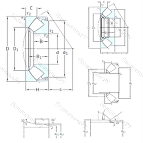 Подшипник роликовый упорно-радиальный 29352E от производителя  SKF