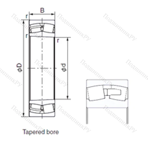 Подшипник роликовый радиальный 23934AXK