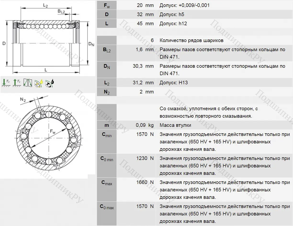 Подшипник KB 20 PP в Подольске