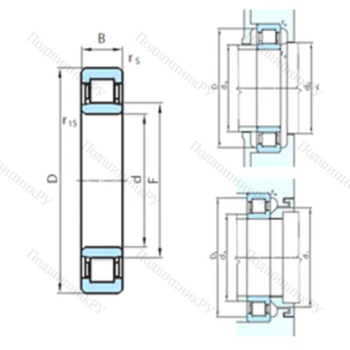 Подшипник роликовый радиальный NU 248
