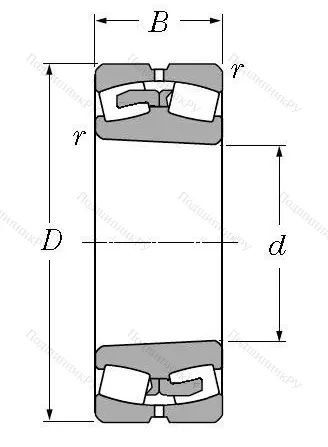 Сферический роликовый подшипник с конической посадкой на вал 113620 АМН (22320 KMBW 33) в Подольске