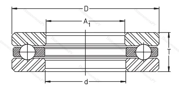 Упорный шариковый подшипник 51210 от производителя  FAG