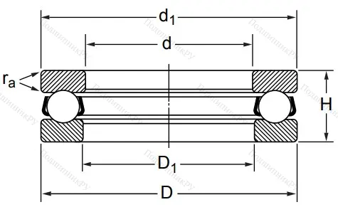Упорный шариковый подшипник 8314 (51314) в Подольске Упорный шариковый подшипник 8314 (51314) в Подольске