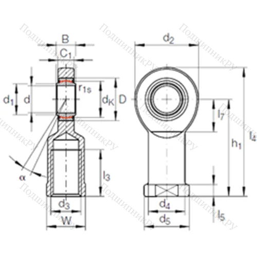 Подшипник скольжения сферический GIR 8 UK