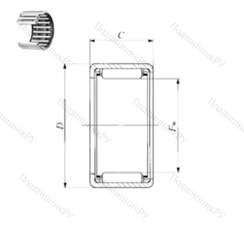 Подшипник игольчатый радиальный TA 3020 Z