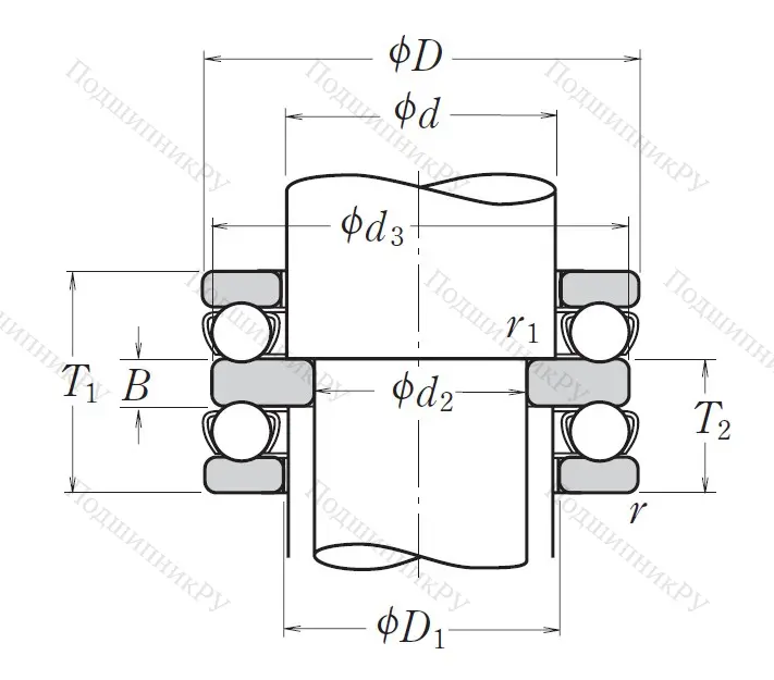 Упорный шариковый подшипник 52309 от производителя  NSK