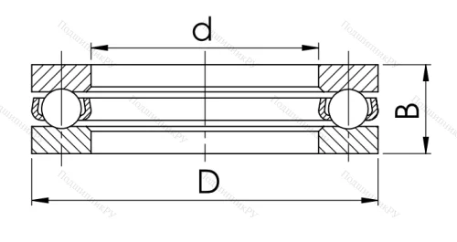 Упорный шариковый подшипник 8120 (51120) в Подольске