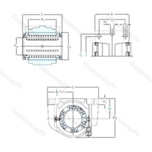 Подшипник шариковый линейный LUCE 30 от производителя  SKF