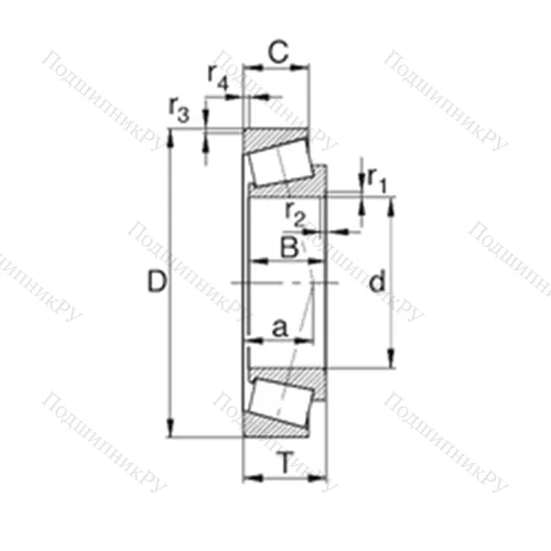 Подшипник роликовый радиально-упорный 32218J