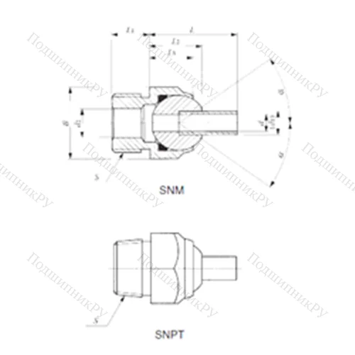 Подшипник скольжения сферический SNM 10-40 от производителя  IKO