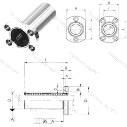 Подшипник шариковый линейный LMH 30L