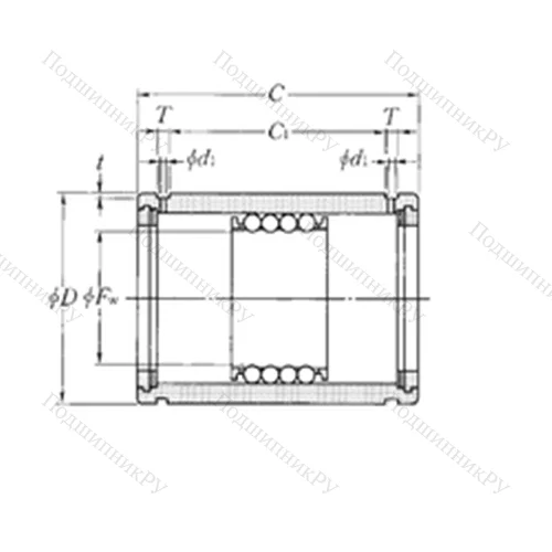 Подшипник шариковый линейный KD 122332