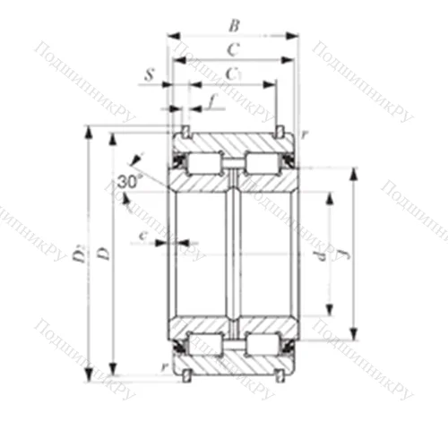 Подшипник роликовый радиальный NAS 5010UUNR