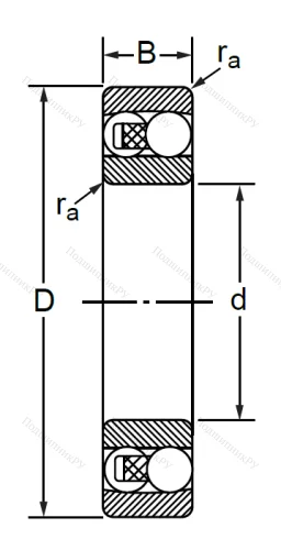 Двухрядный шариковый подшипник 1503 2RS E (2203 2RSTN) в Подольске
