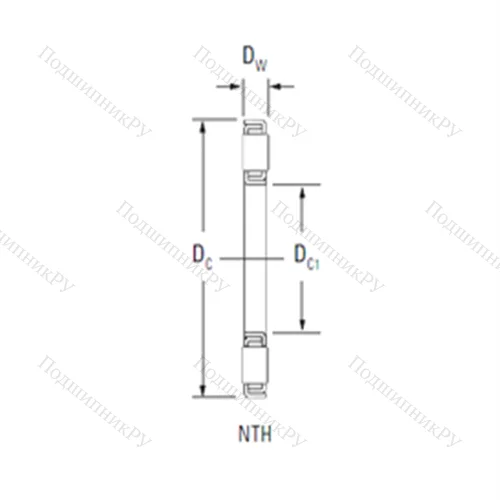 Подшипник роликовый упорный NTH-3460 от производителя  TIMKEN
