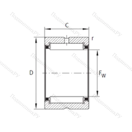 Подшипник игольчатый радиальный NK 30/30-TN-XL