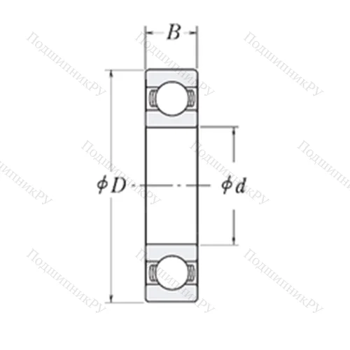 Подшипник шариковый радиальный LJ 2.1/4