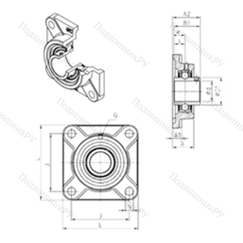 Подшипниковый узел шариковый радиальный UCF 319