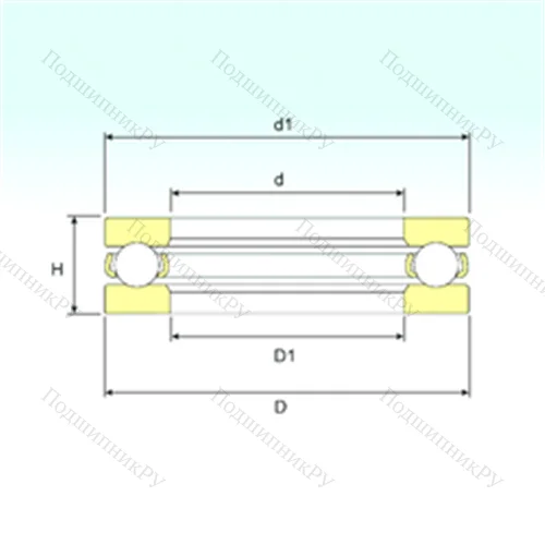Подшипник шариковый упорный 51232 M от производителя  ISB Подшипник шариковый упорный 51232 M от производителя  ISB