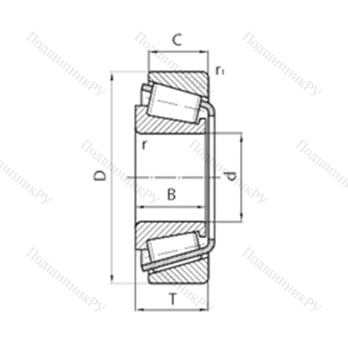 Подшипник роликовый радиально-упорный 50KB 8301