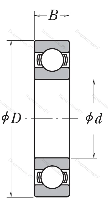 Однорядный шариковый подшипник 6218 C 3 E