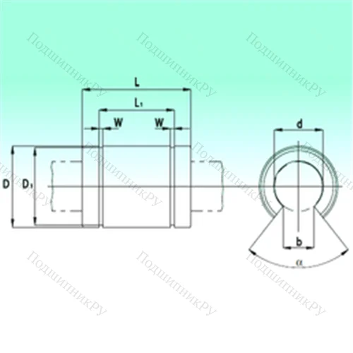 Подшипник шариковый линейный KBO 1232-PP