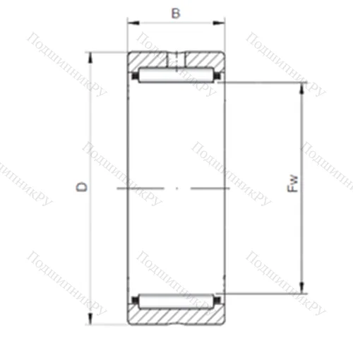 Подшипник игольчатый радиальный NK 14/16