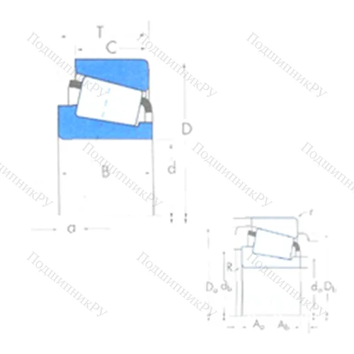 Подшипник роликовый радиально-упорный HM 212049/HM 212011 от производителя  TIMKEN