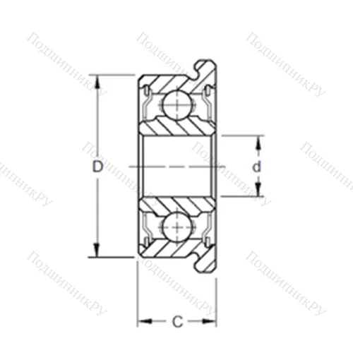 Подшипник шариковый радиальный F 61904-2RS