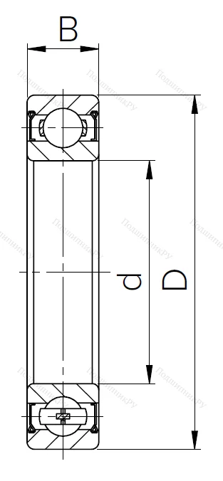 Шариковый однорядный подшипник 80308 (6308 ZZ) в Подольске